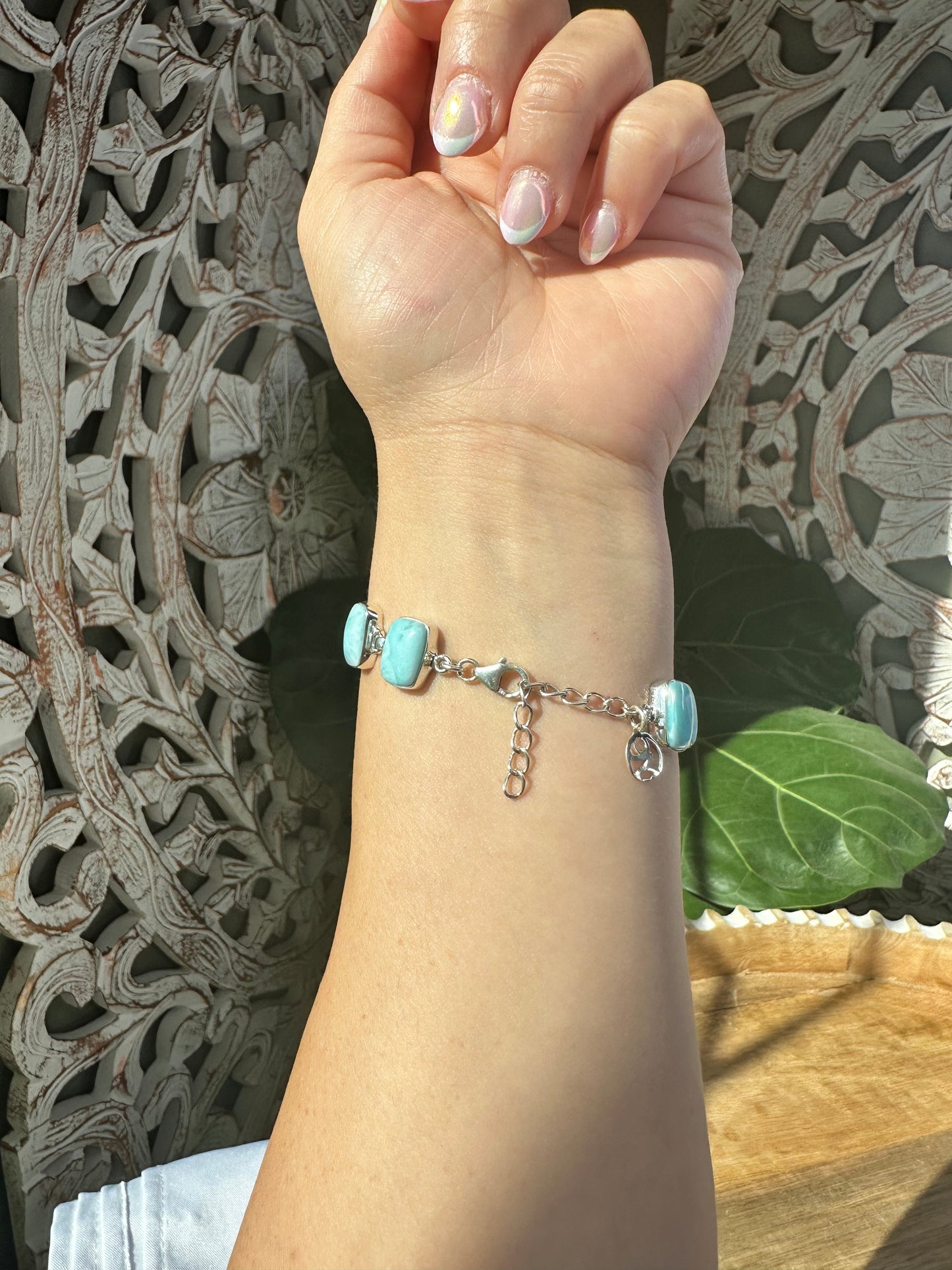 Larimar Infinity Bracelet