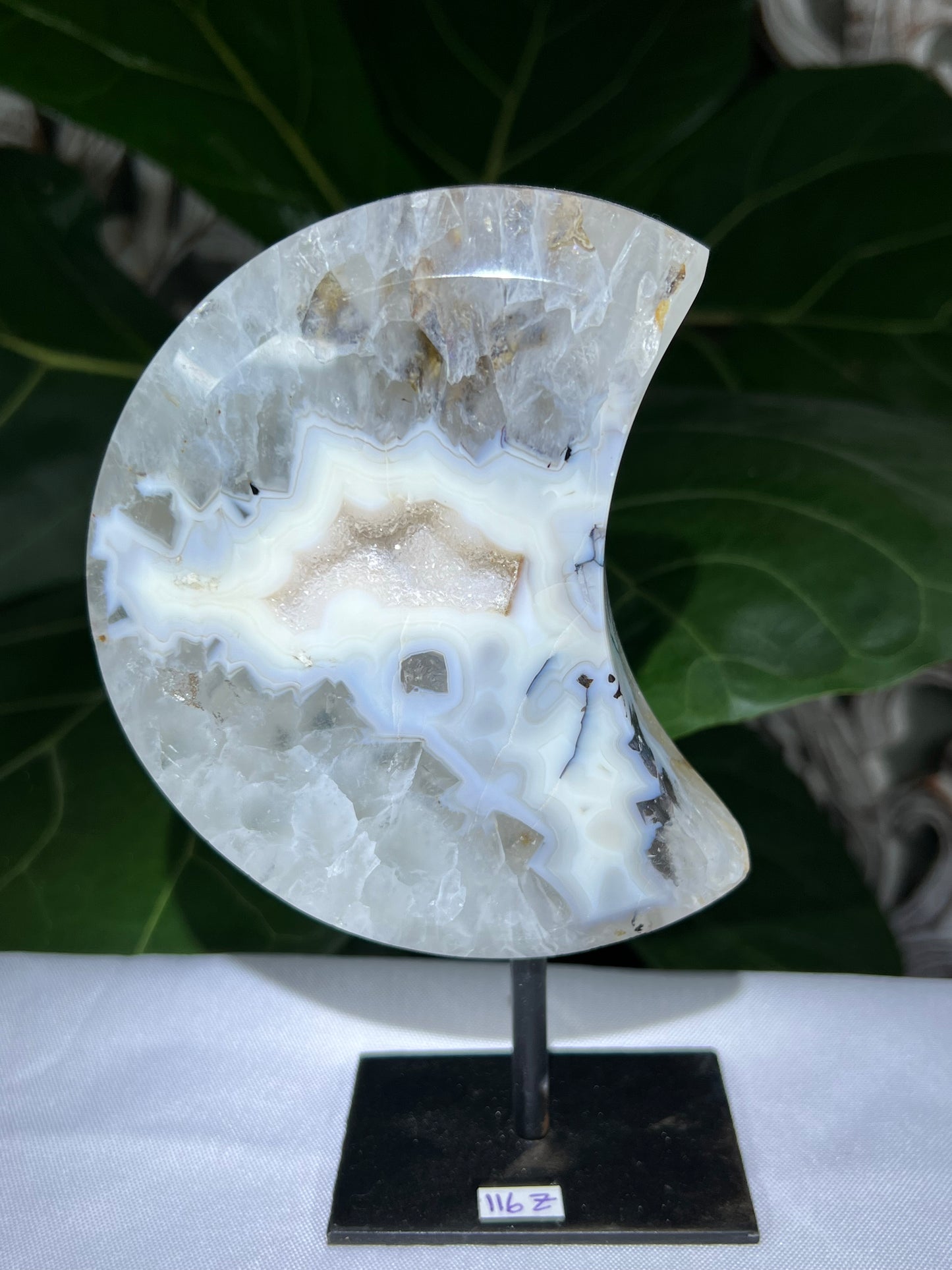 Brazilian Druzy Agate Moon