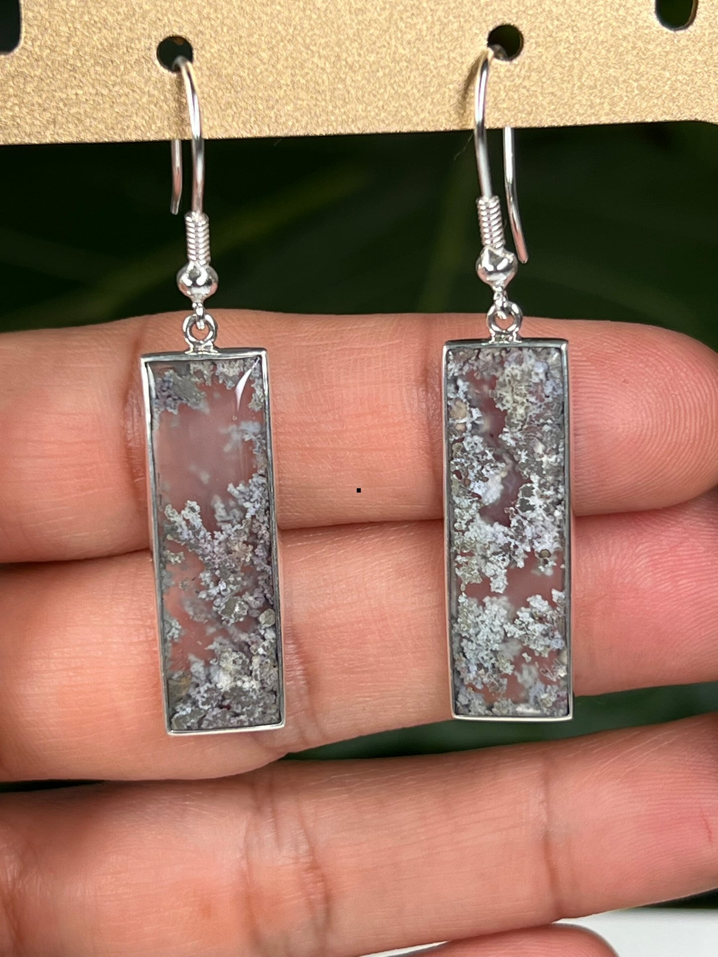 Scenic Moss Agate Earrings