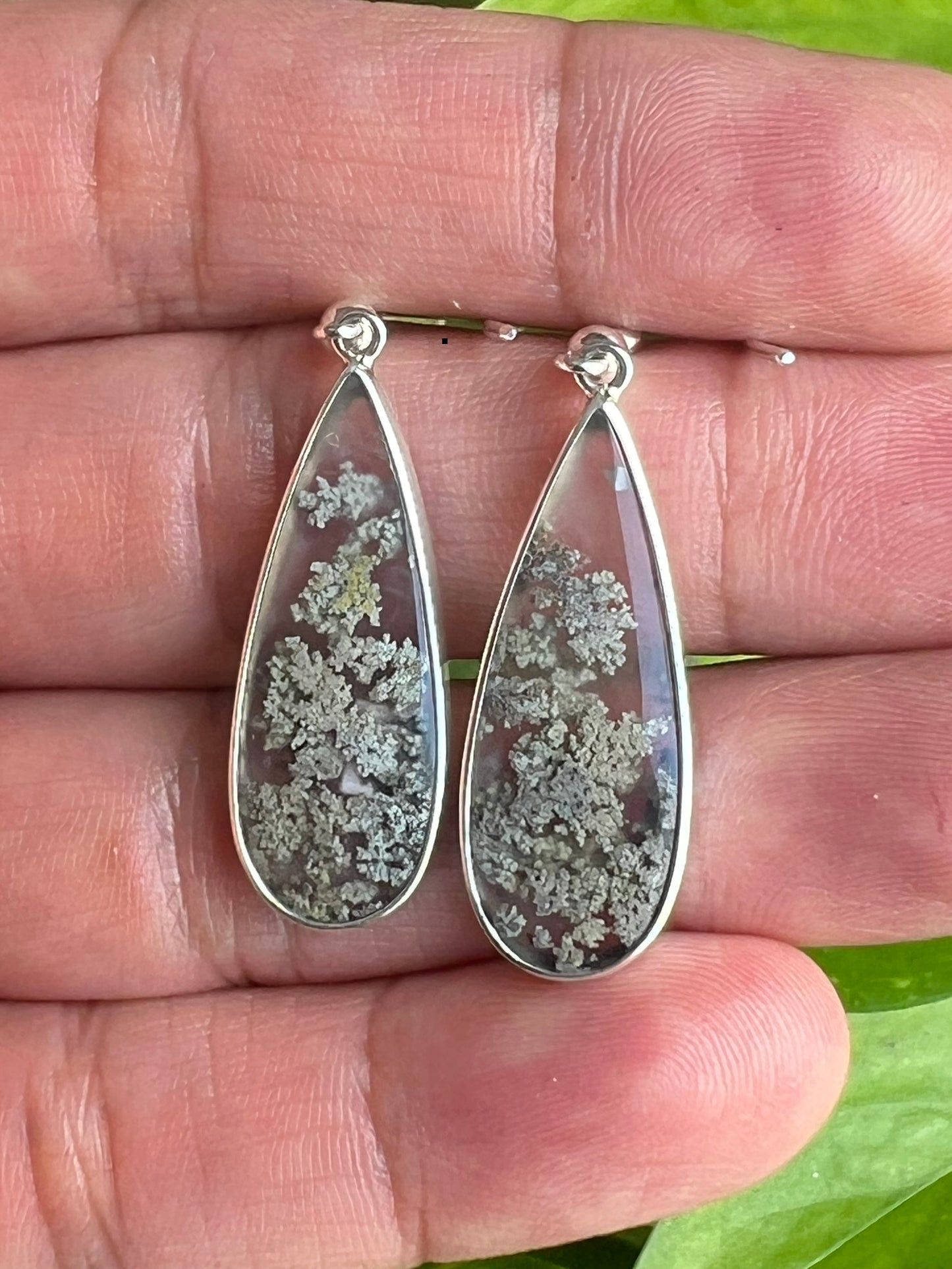 Scenic Moss Agate Earrings