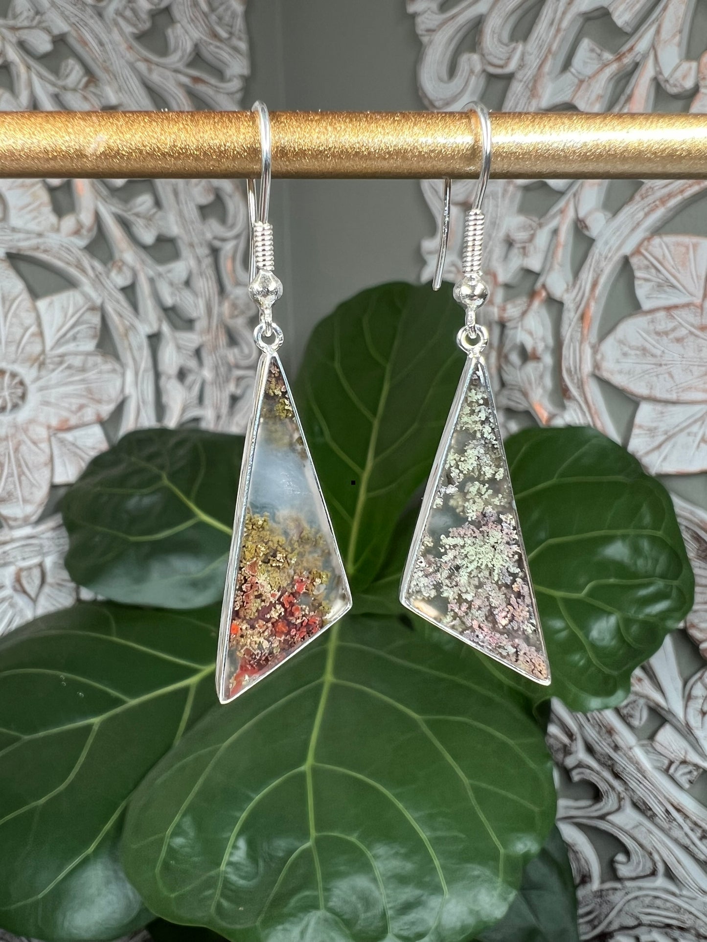 Scenic Moss Agate Earrings