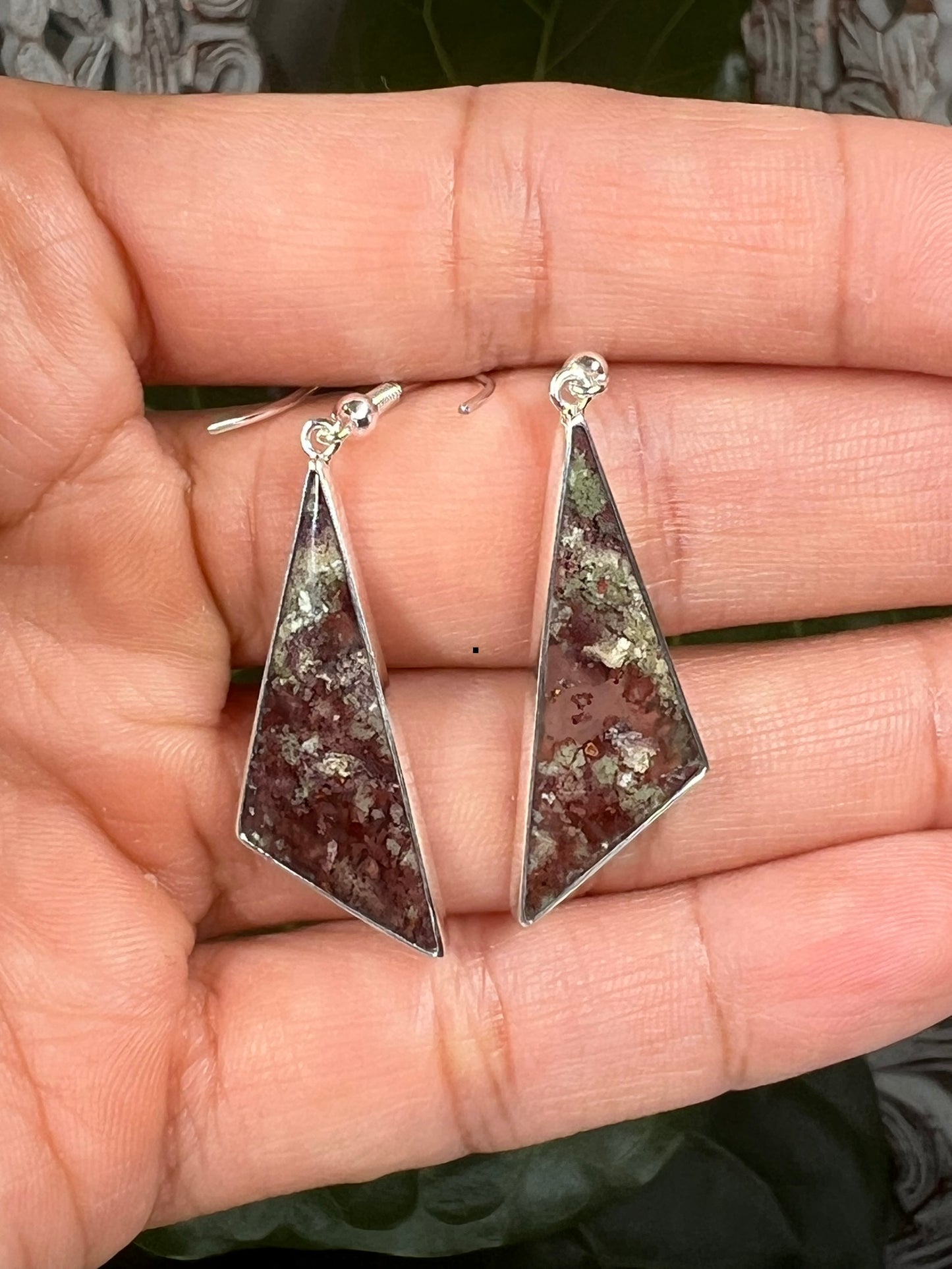 Scenic Moss Agate Earrings