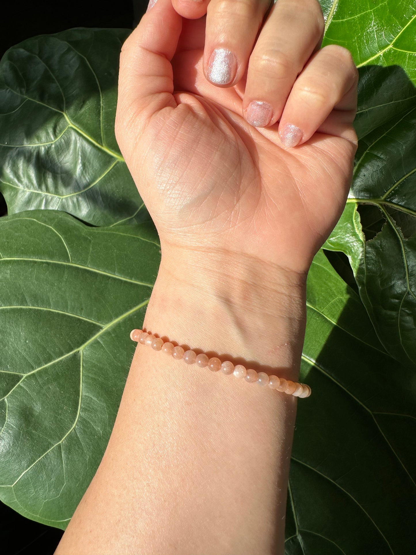 Peach Moonstone Bracelet