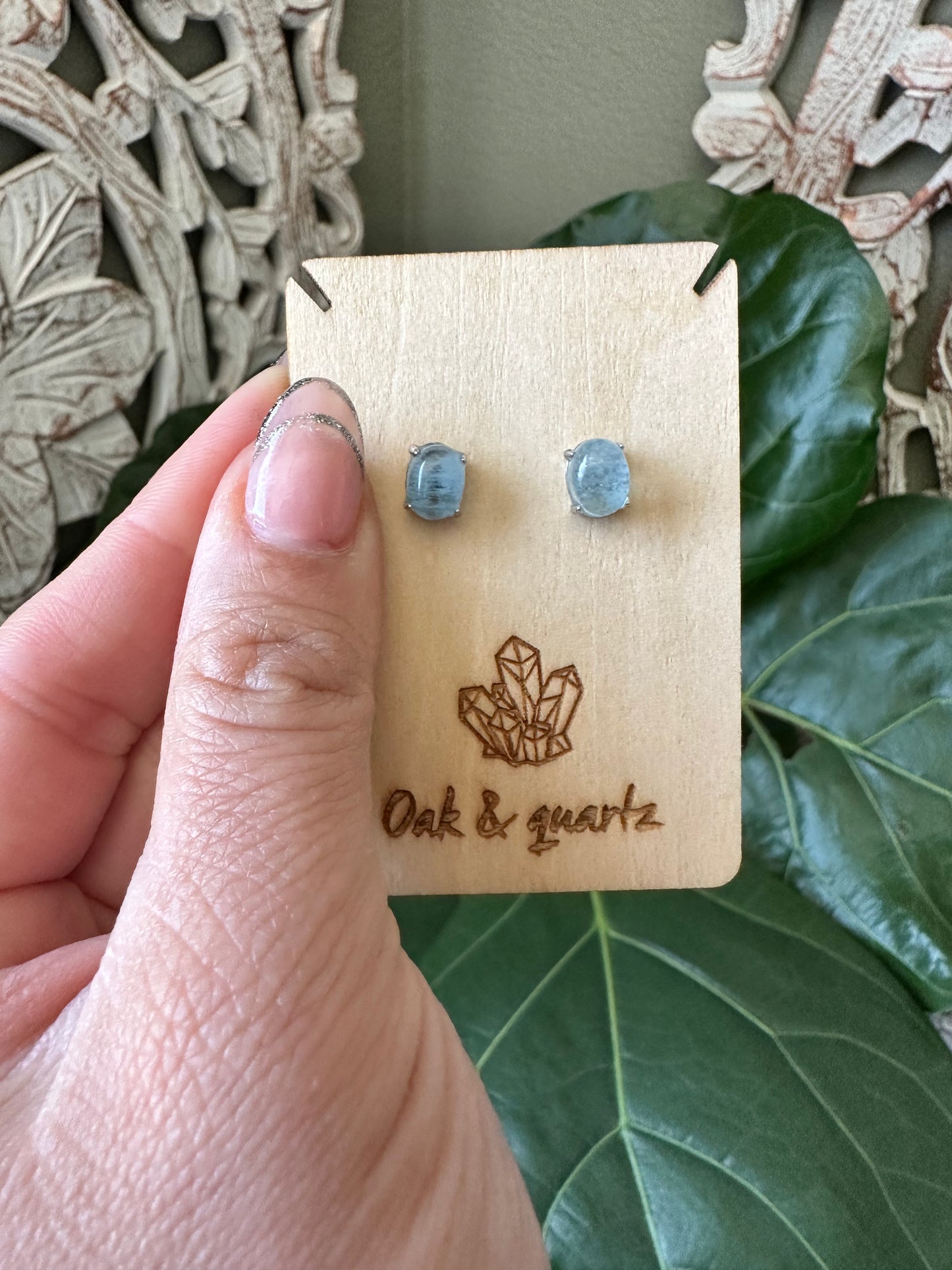 Aquamarine Stud Earrings