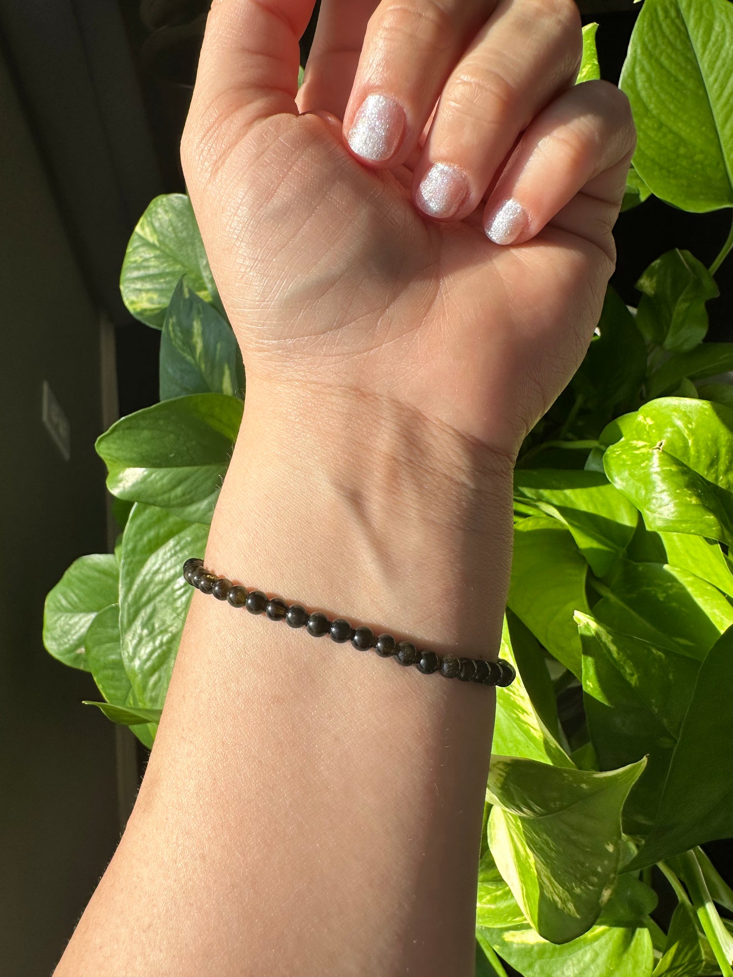 Golden Sheen Obsidian Bracelet