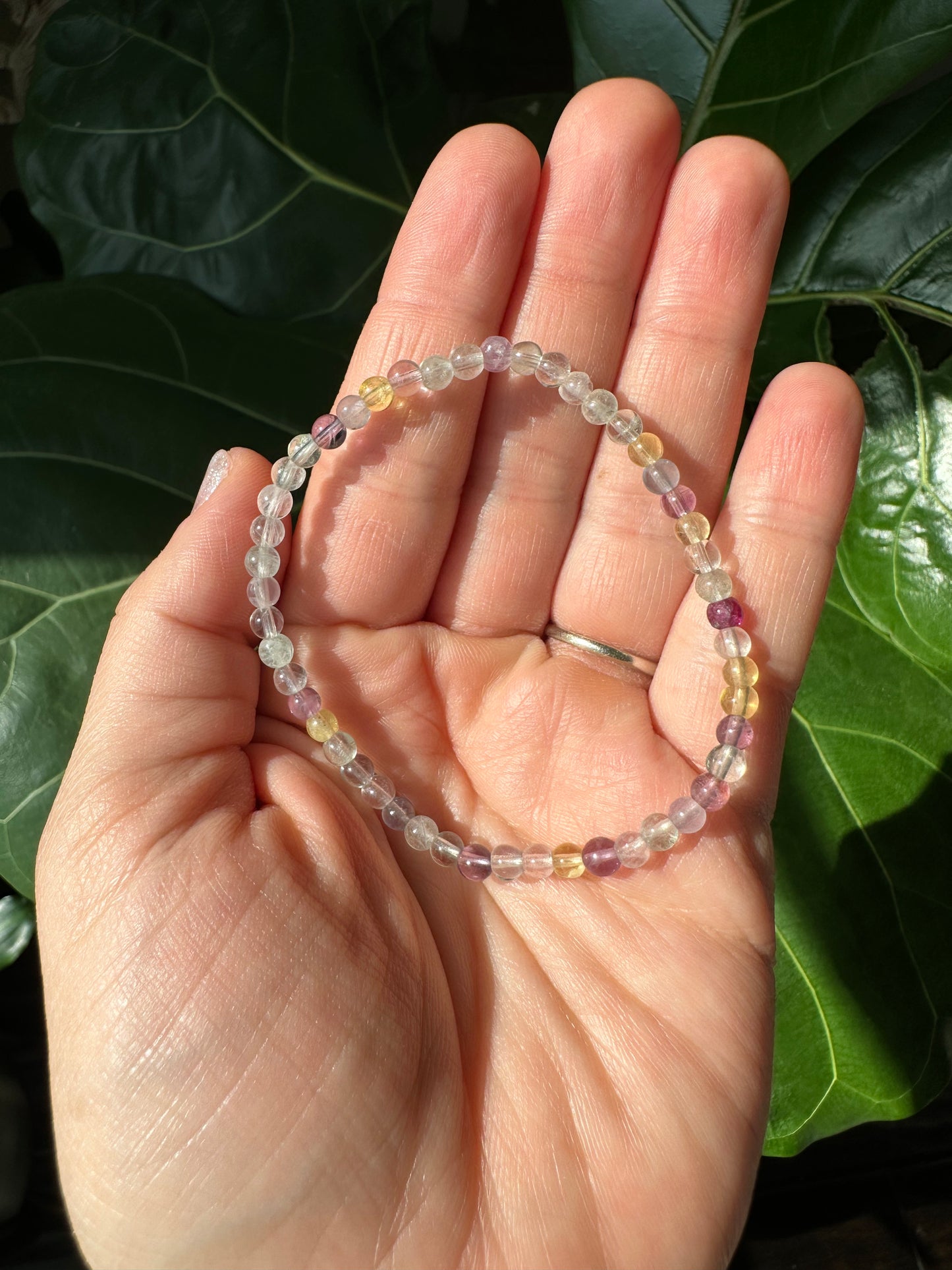 Fluorite Beaded Bracelet (4mm)