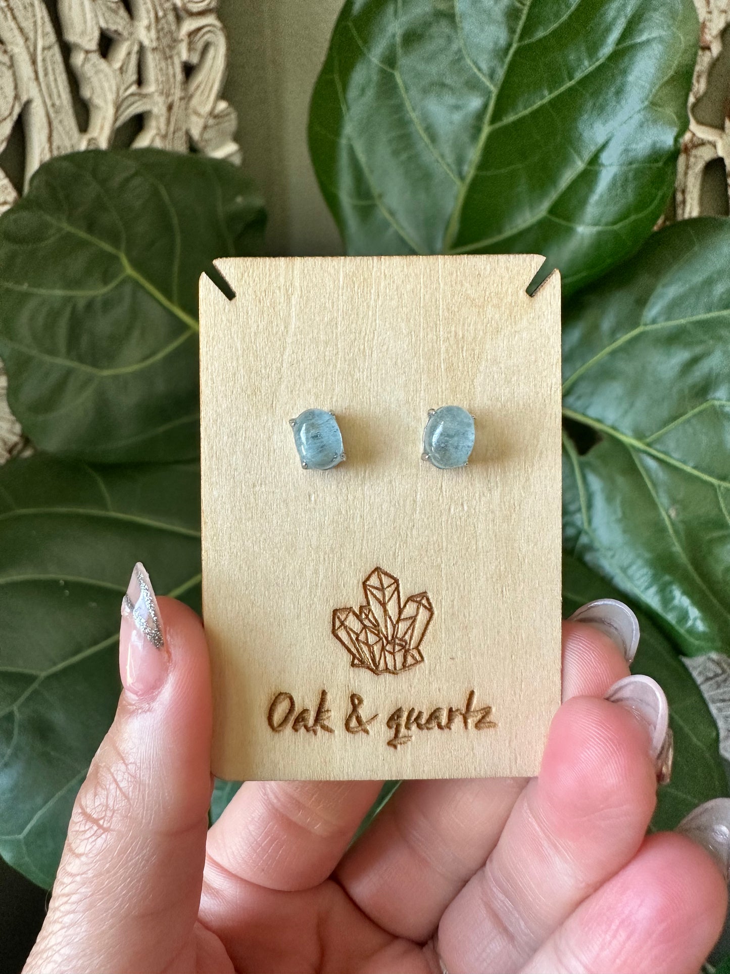 Aquamarine Stud Earrings