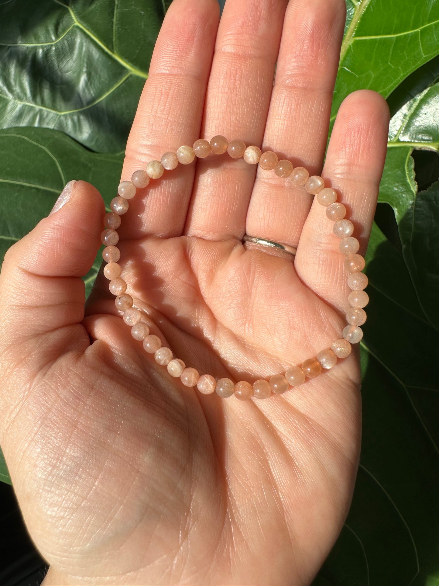 Peach Moonstone Bracelet