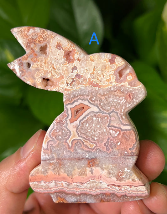 Crazy Lace Agate Bunny