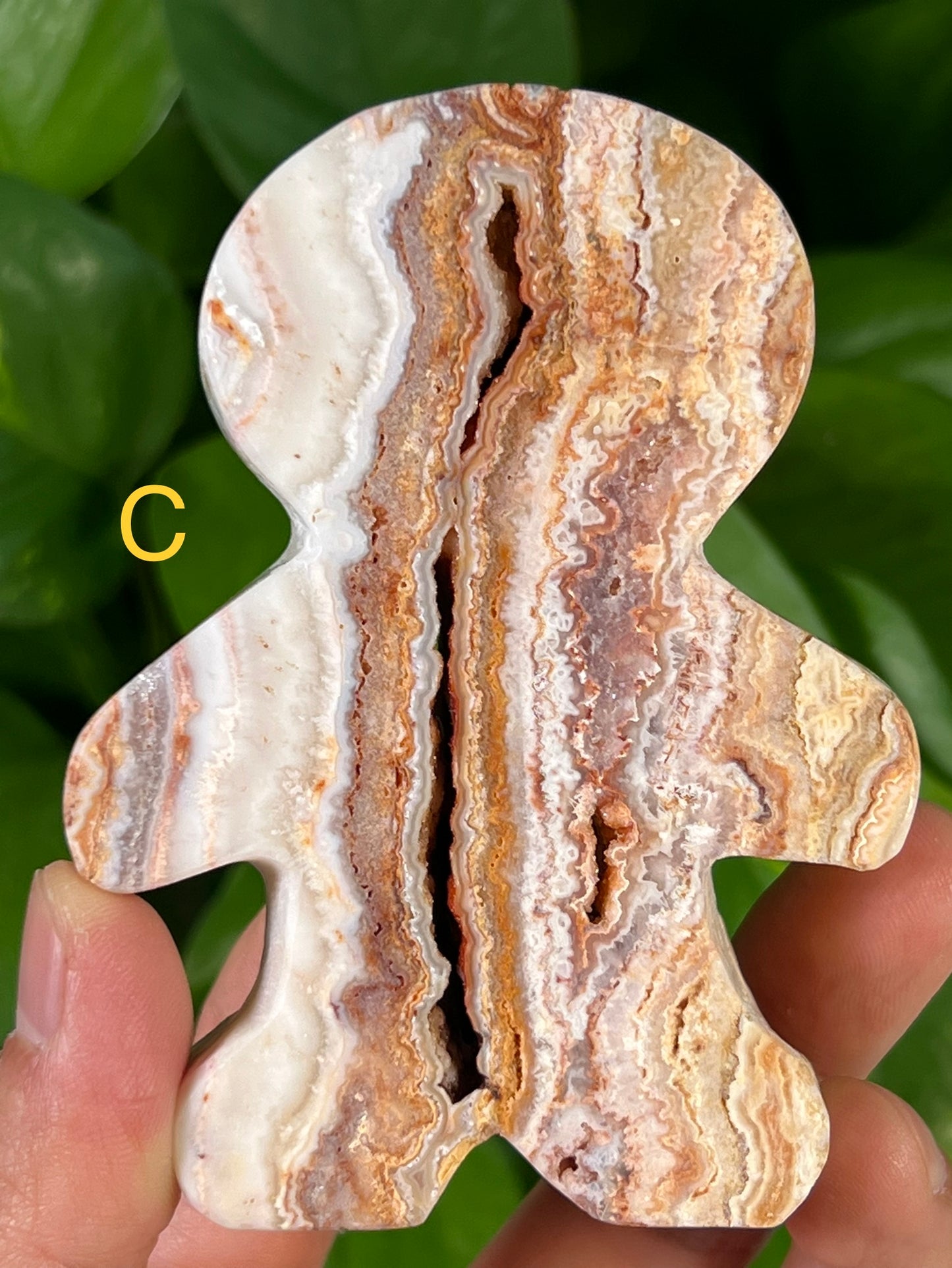 Crazy Lace Agate Gingerbread Man