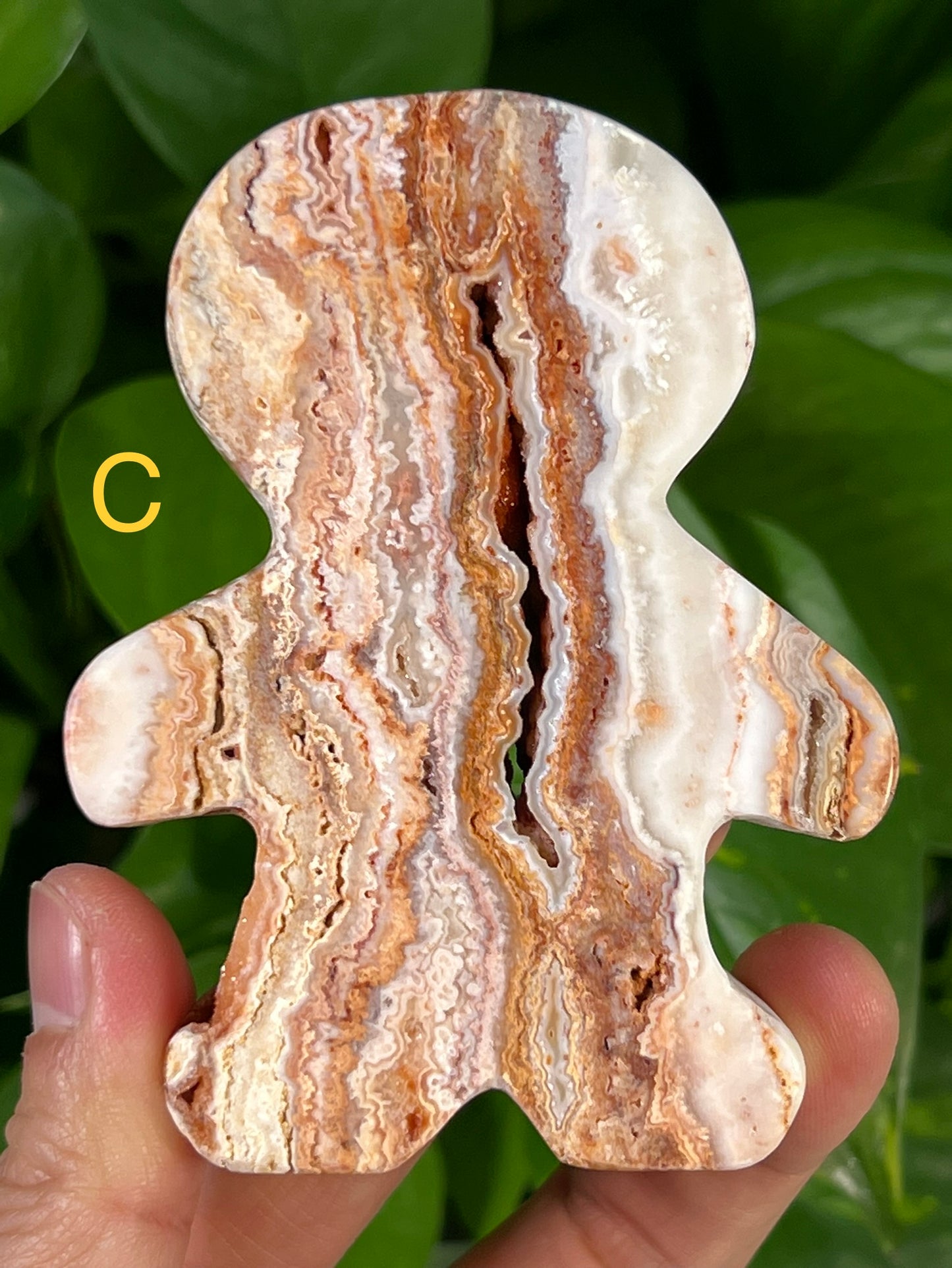 Crazy Lace Agate Gingerbread Man