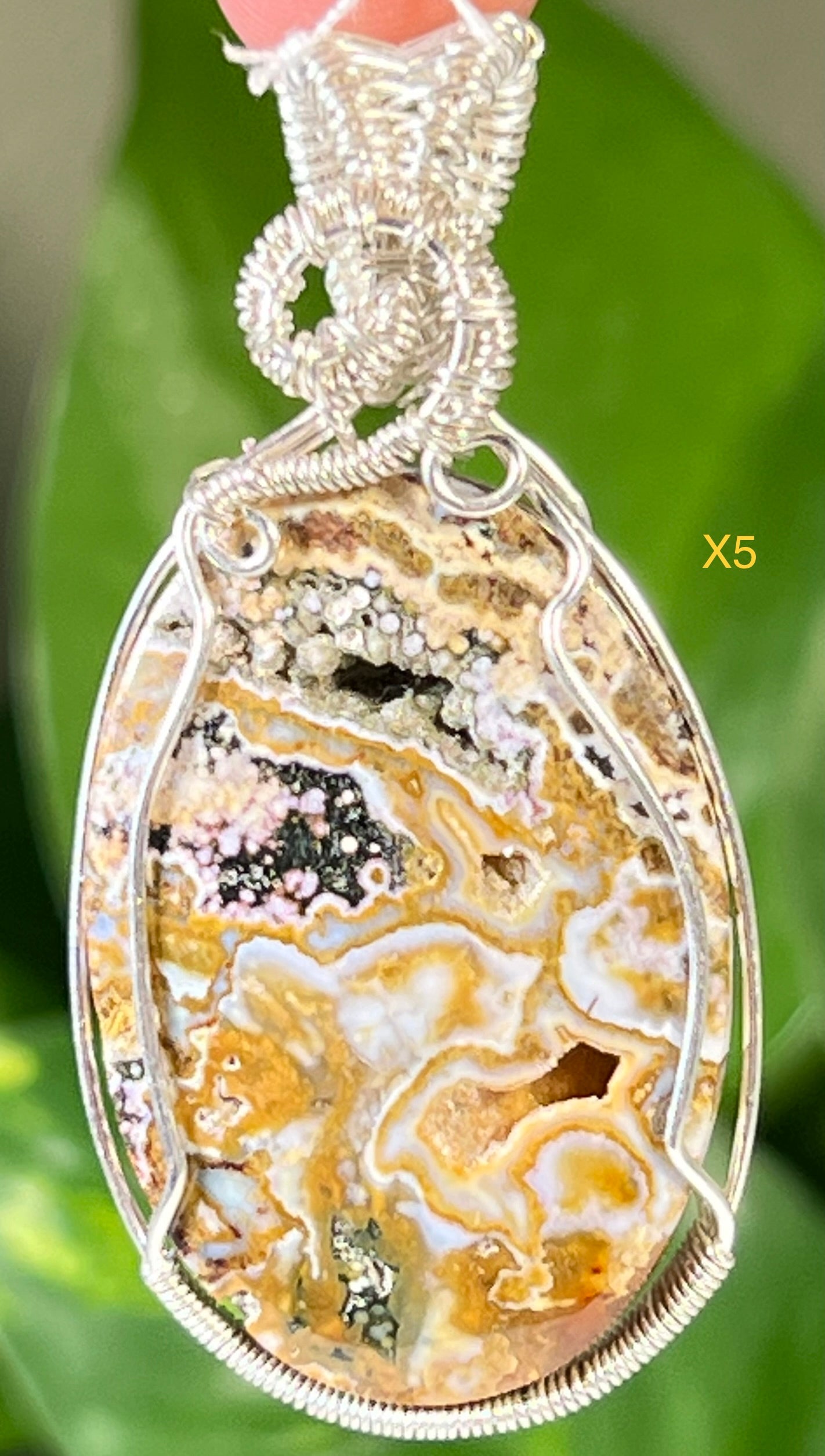 Orbicular Jasper Pendants