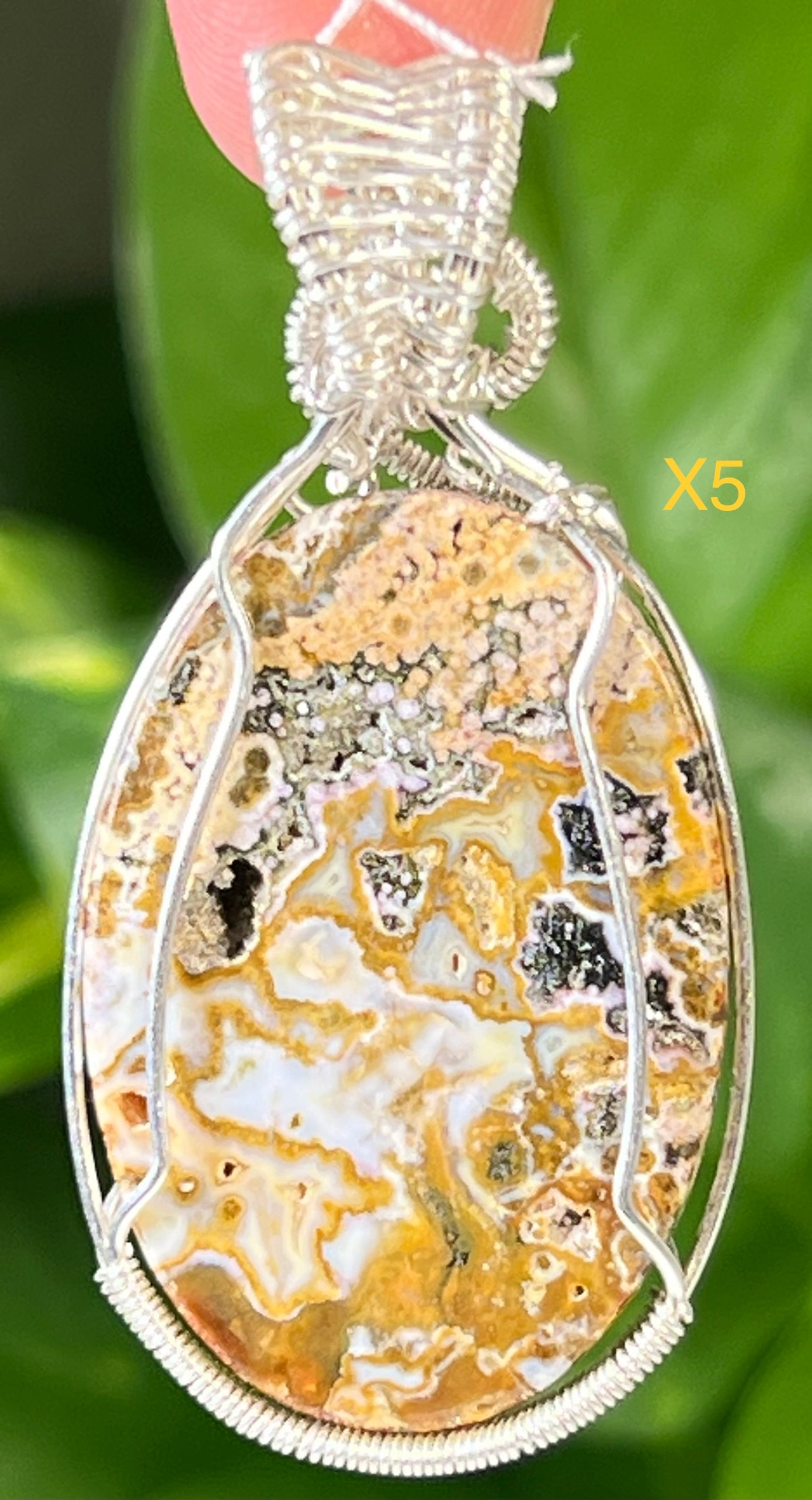 Orbicular Jasper Pendants