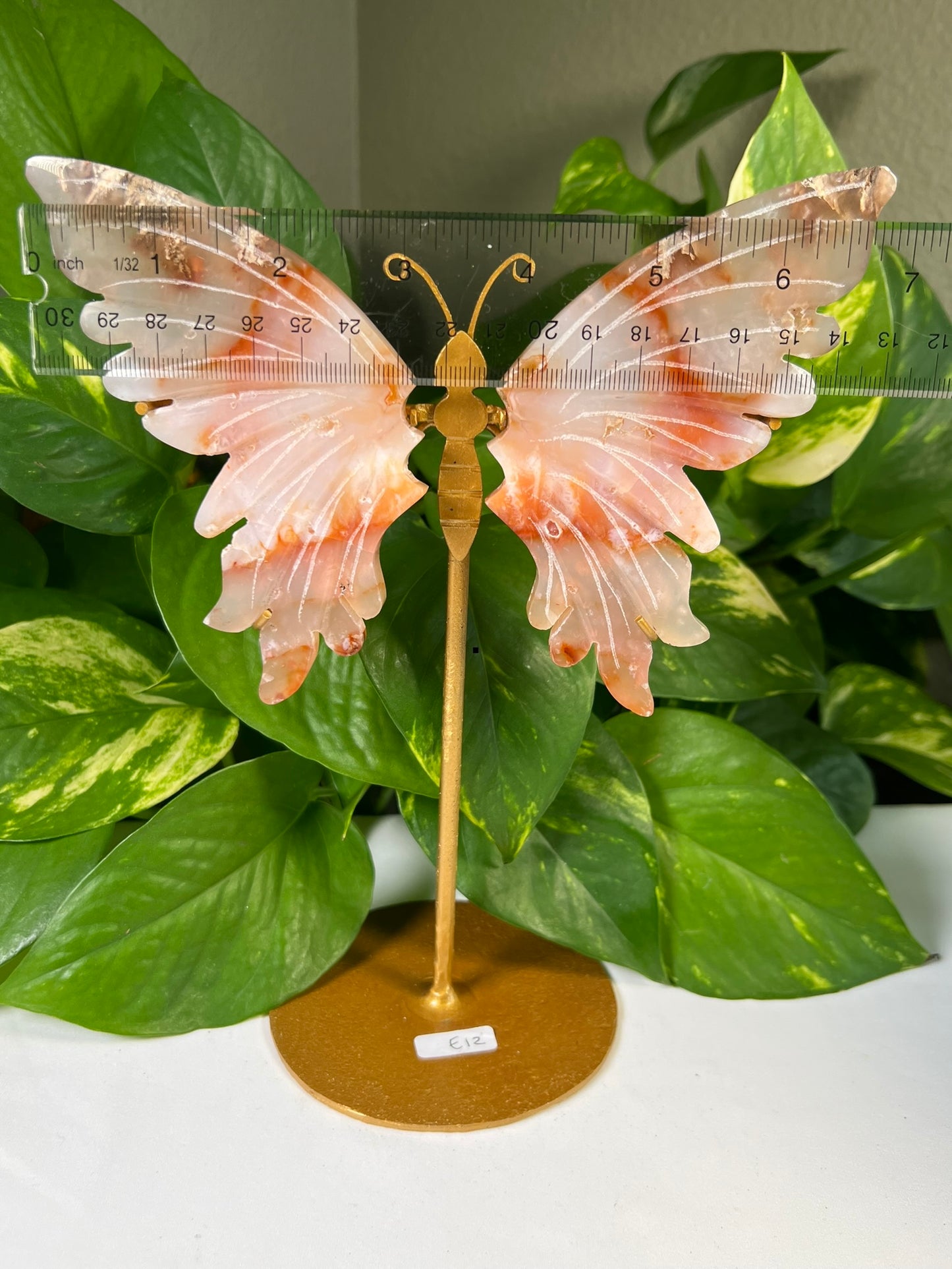 Red Carnelian Flower Agate Wings