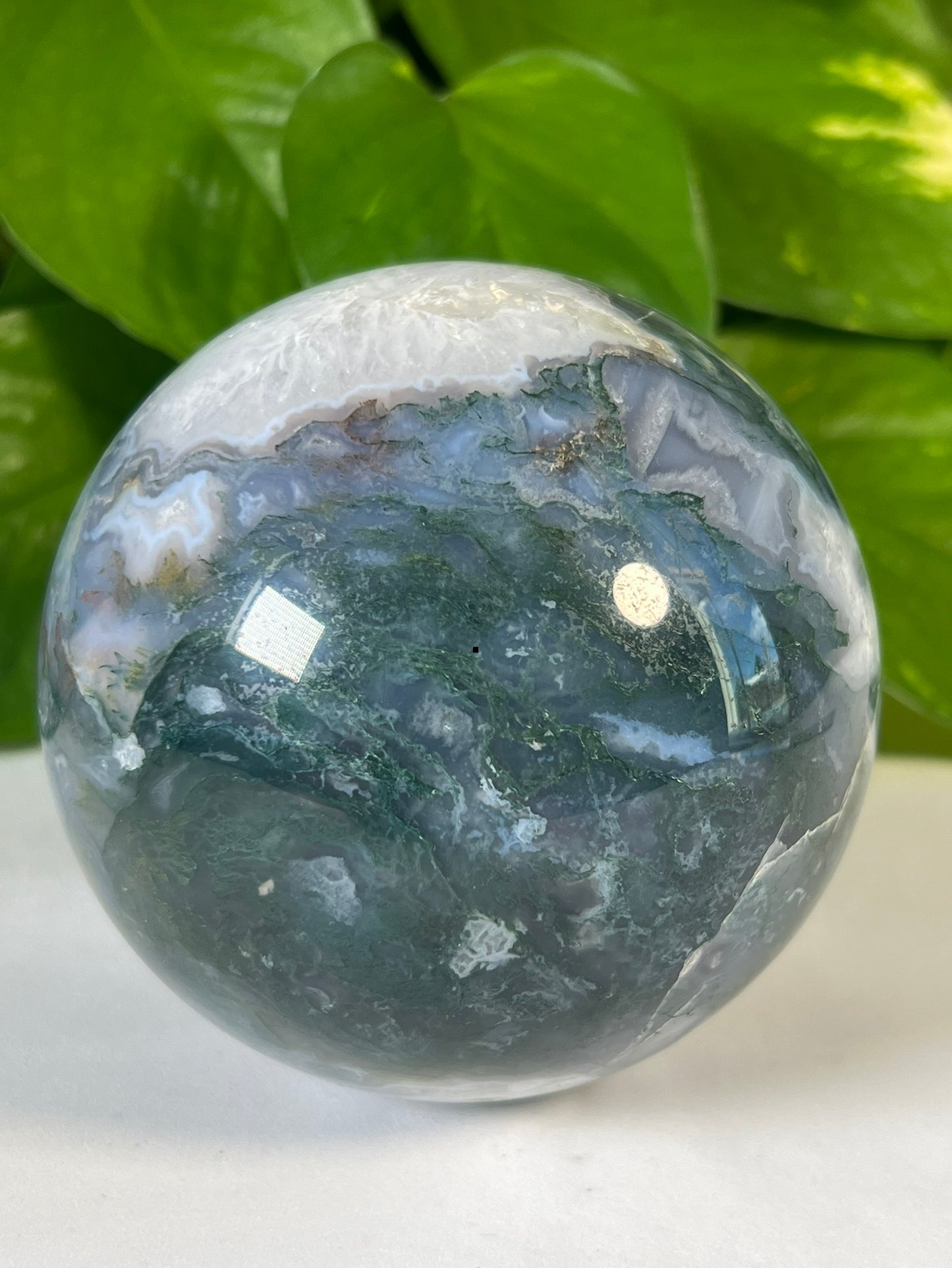 Green/Blue Moss Agate Sphere