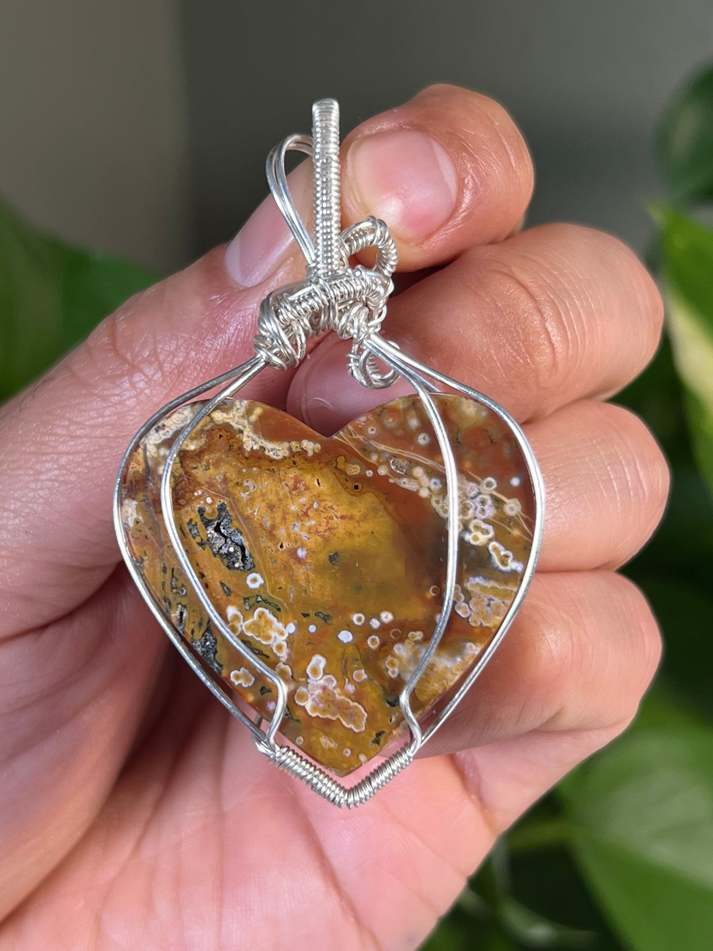 Ocean Jasper Heart Pendant