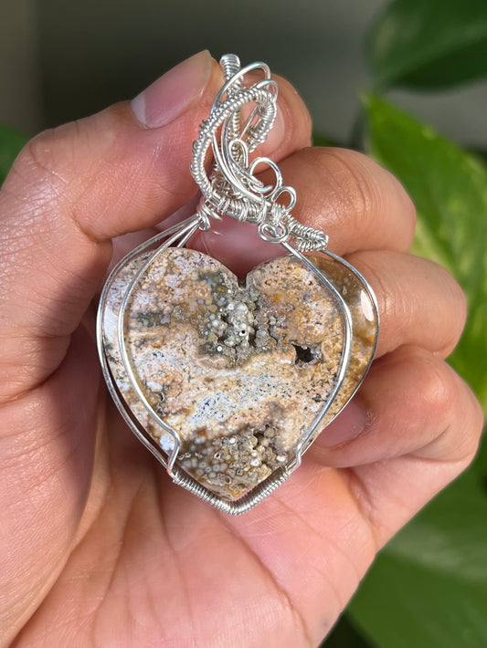 Ocean Jasper Heart Pendant