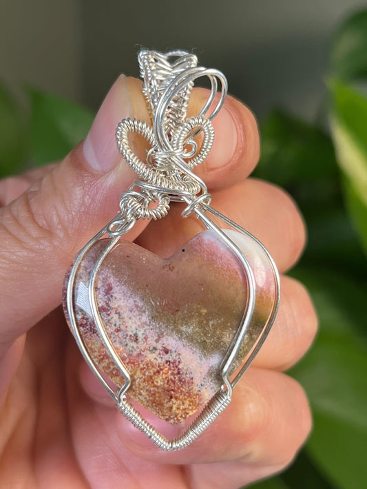 Ocean Jasper Heart Pendant