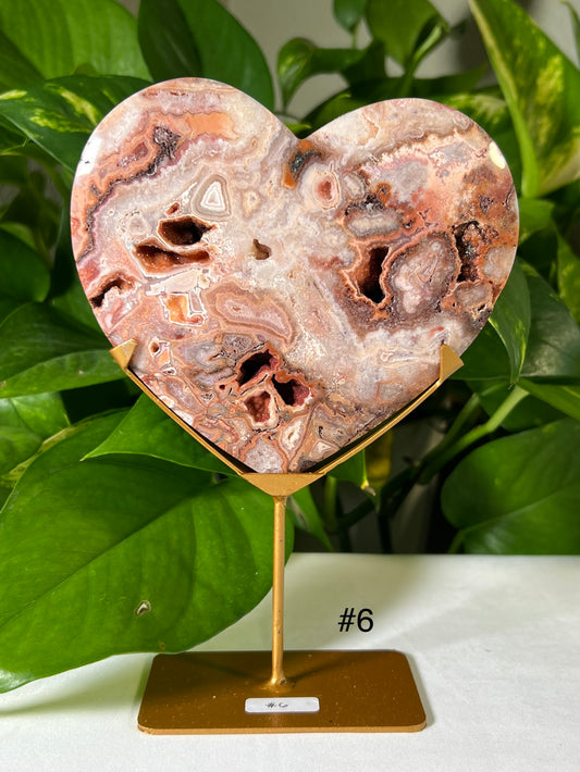 Crazy Lace Agate Heart