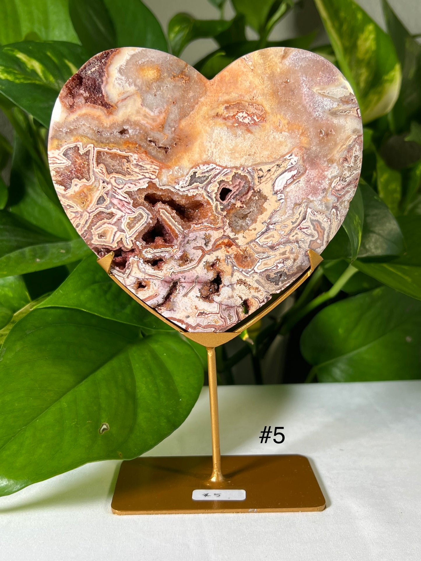 Crazy Lace Agate Heart