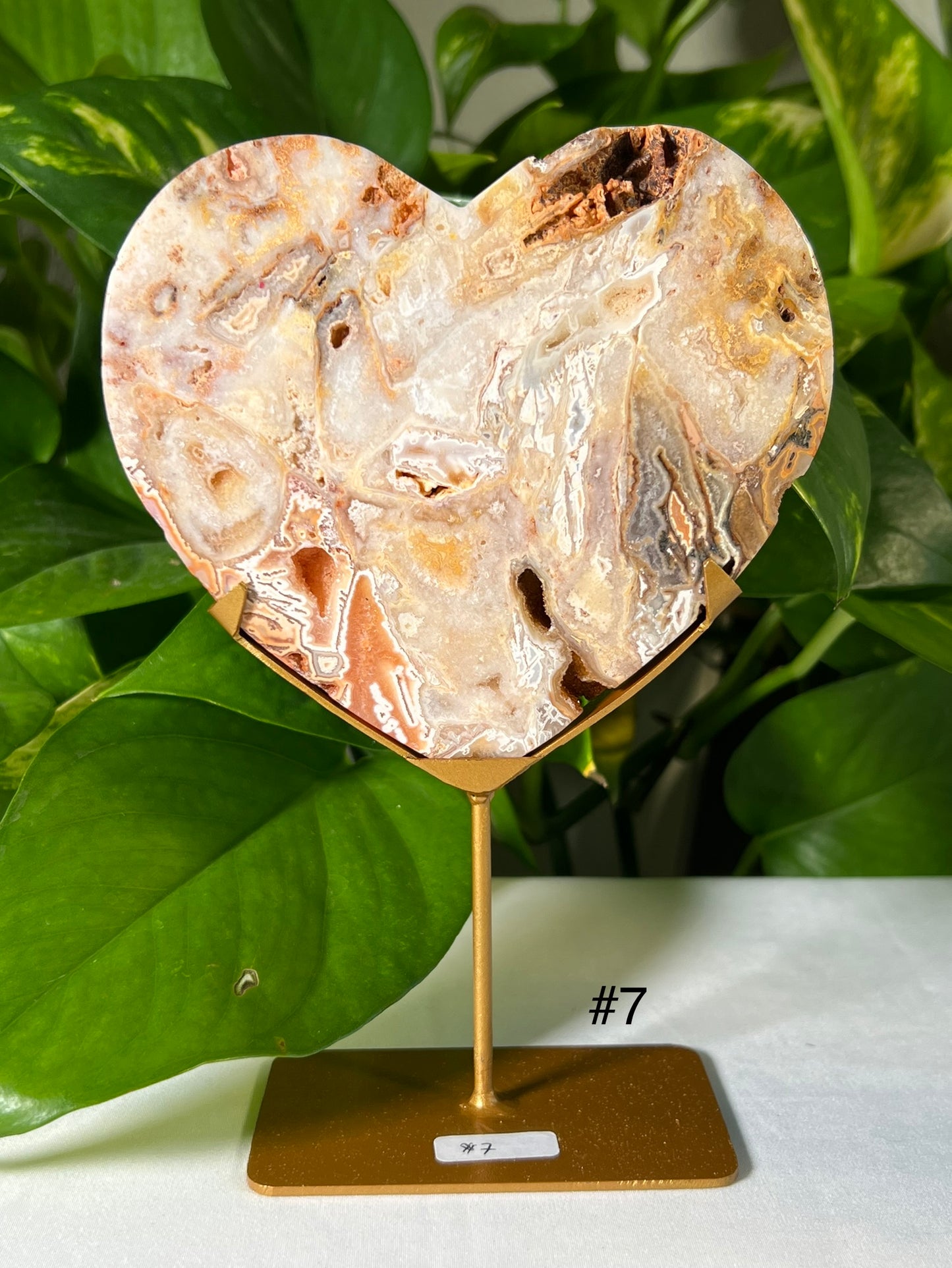 Crazy Lace Agate Heart