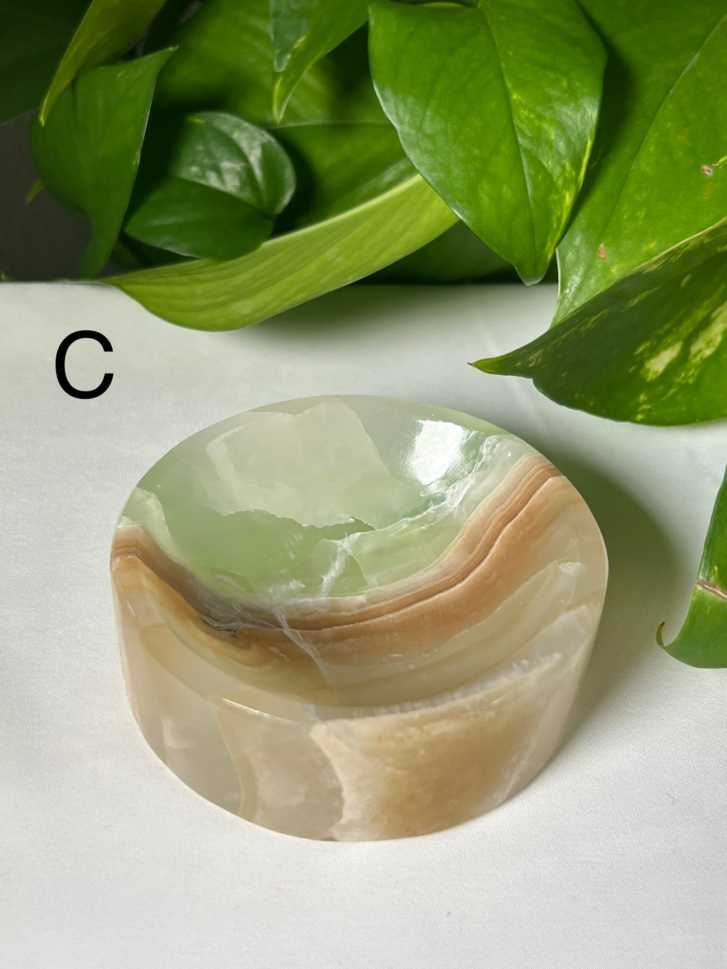 Green Onyx round bowls