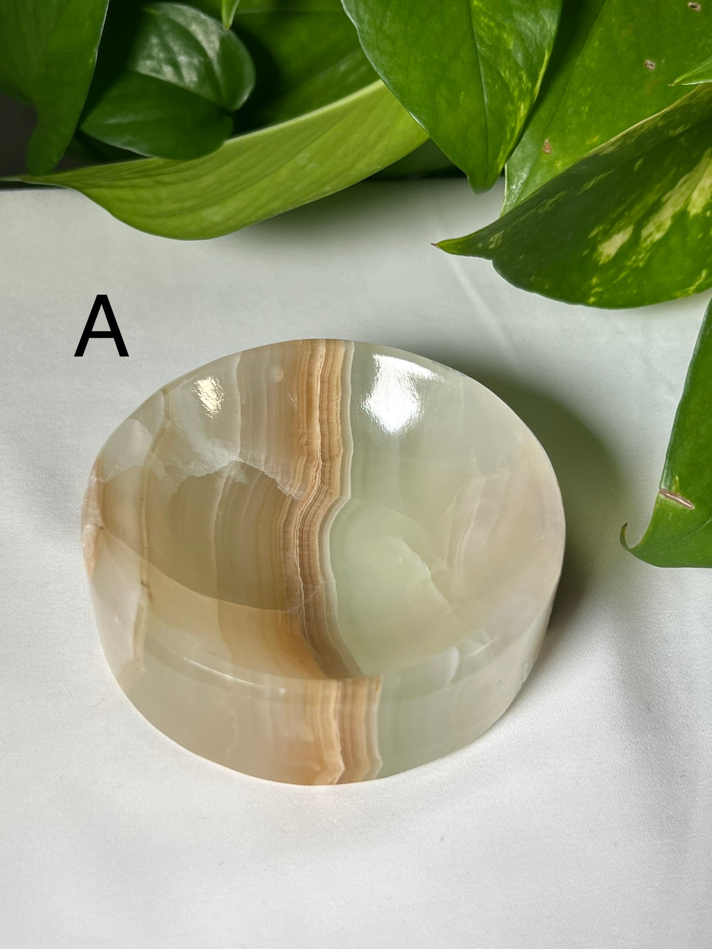 Green Onyx round bowls