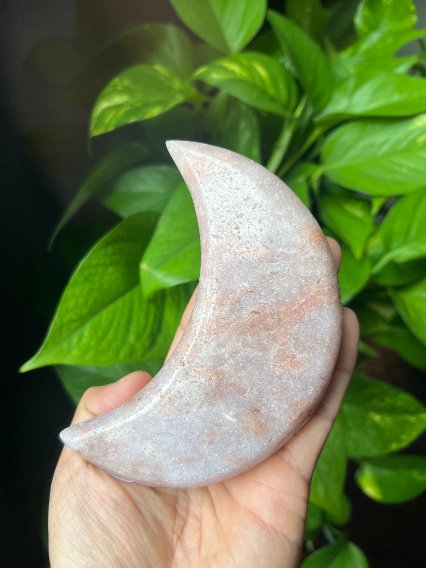 Pink Amethyst Crescent Moon 🌙