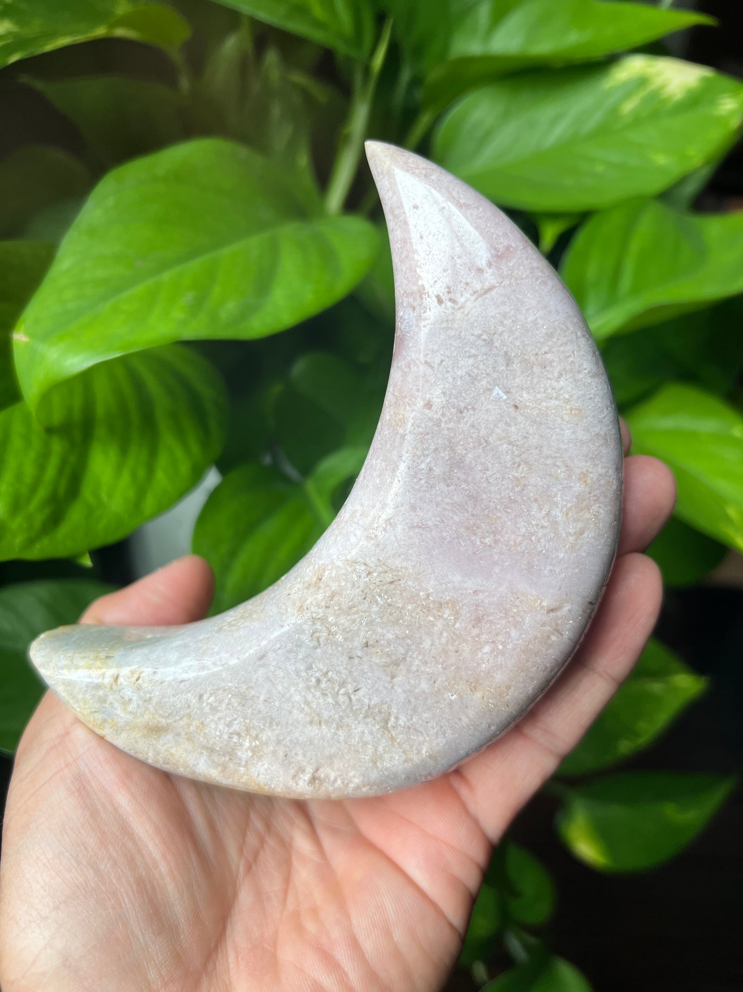 Pink Amethyst Crescent Moon 🌙