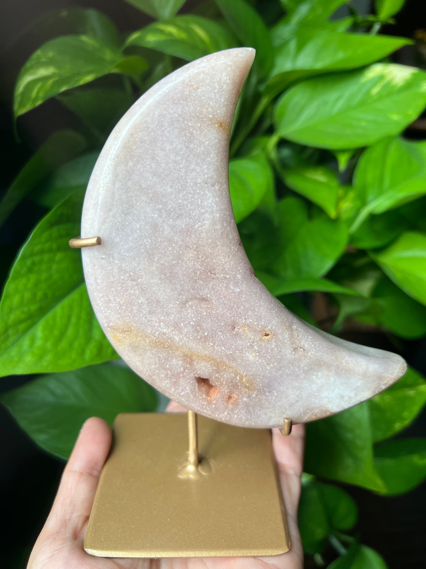 Pink Amethyst Crescent Moon 🌙