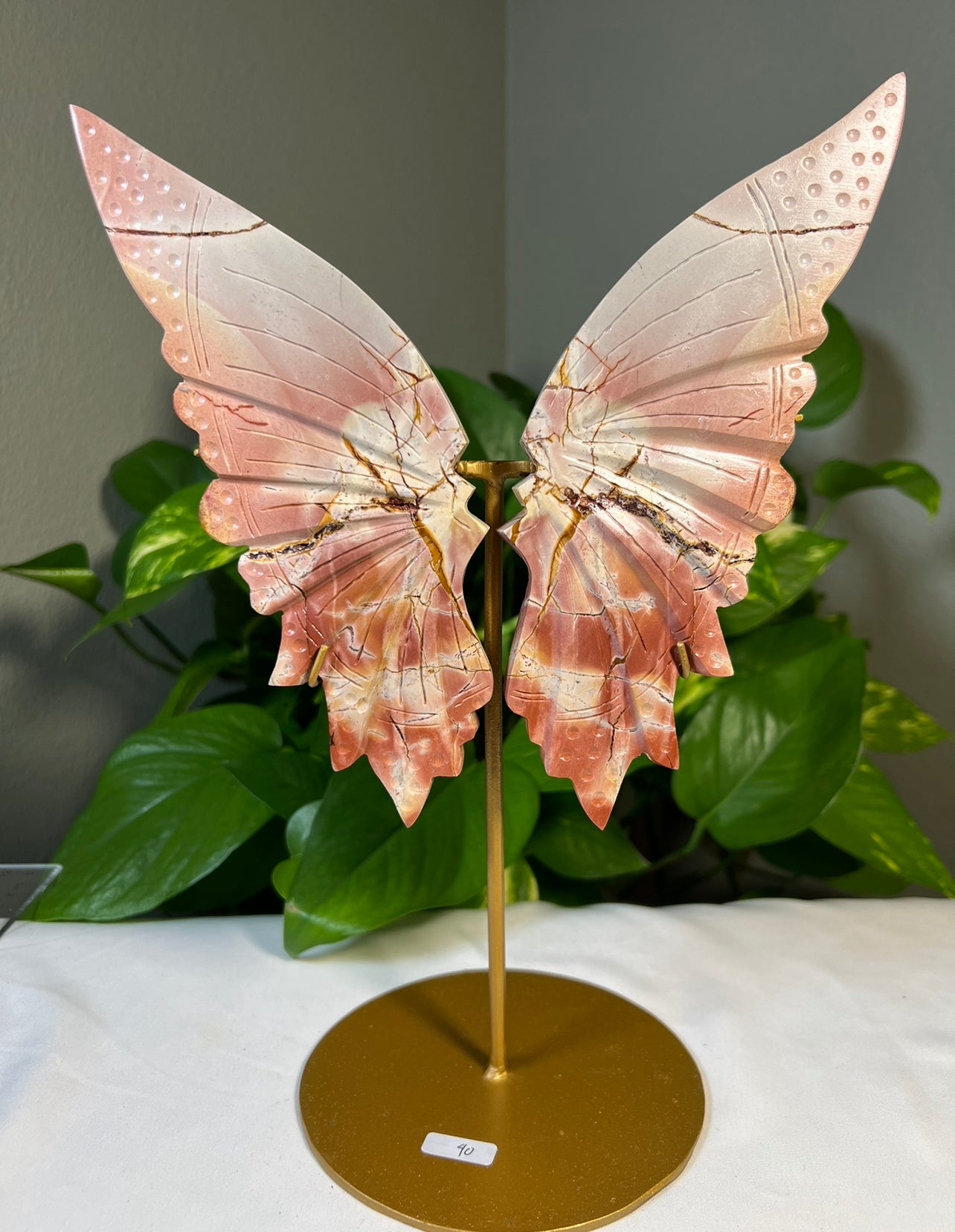 Pink Polychrome Jasper Wings