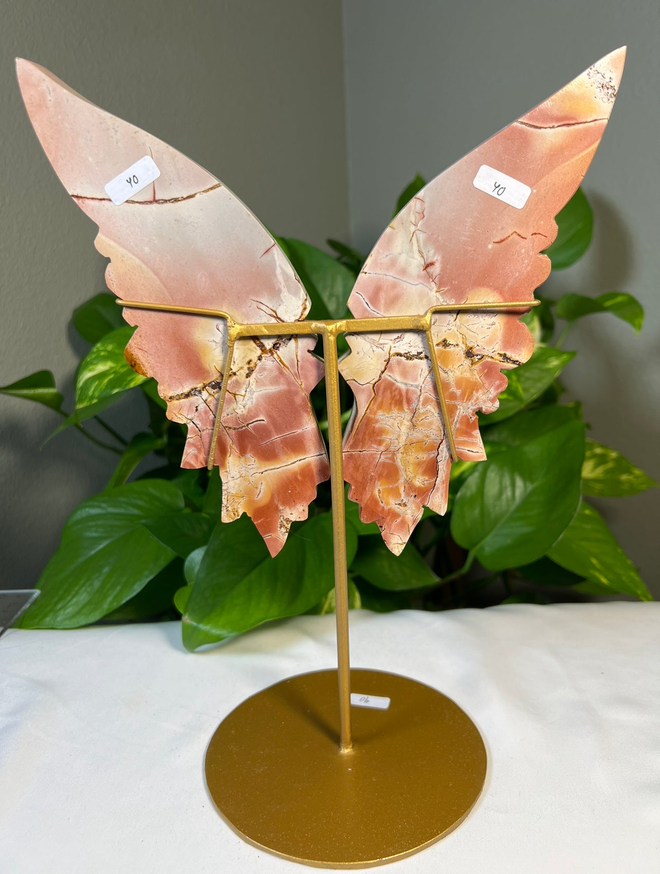 Pink Polychrome Jasper Wings