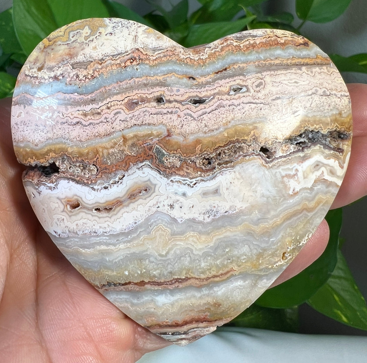 Crazy Lace Agate Hearts