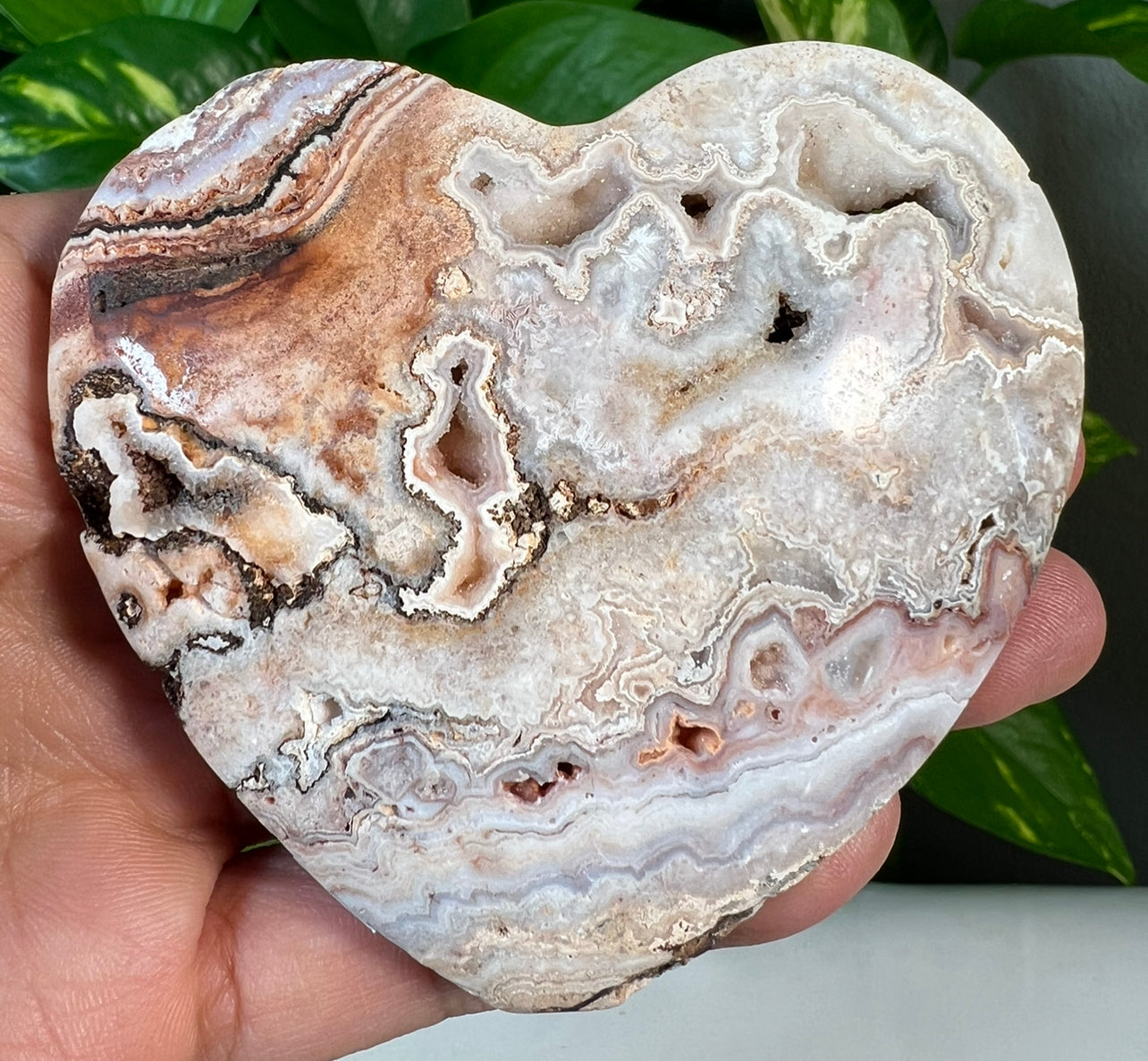 Crazy Lace Agate Hearts