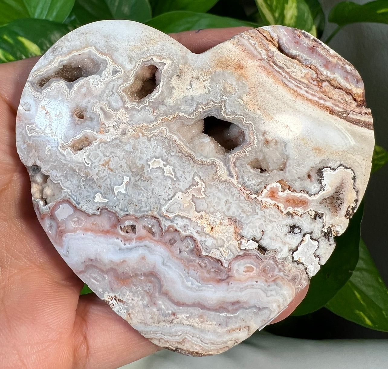 Crazy Lace Agate Hearts