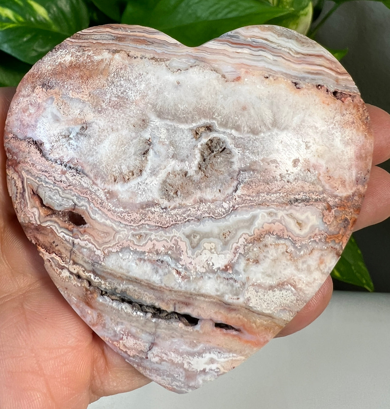 Crazy Lace Agate Hearts