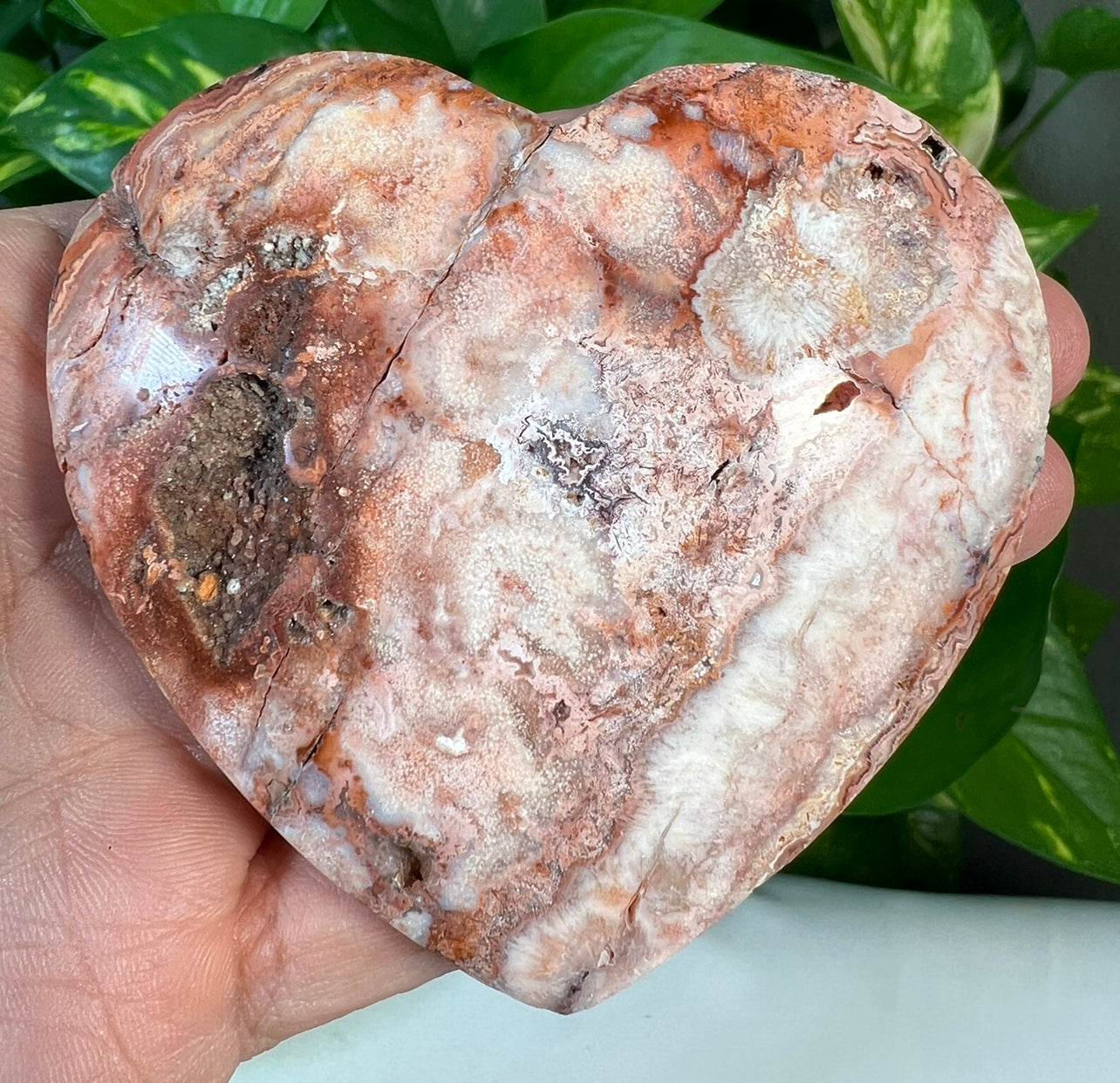 Crazy Lace Agate Hearts