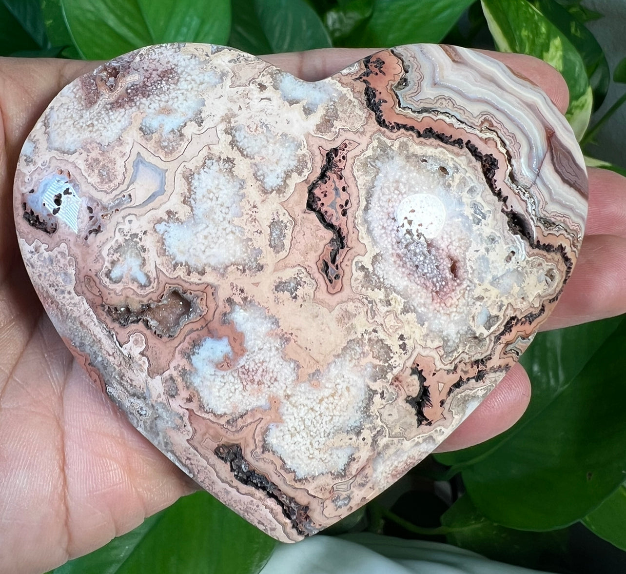 Crazy Lace Agate Hearts