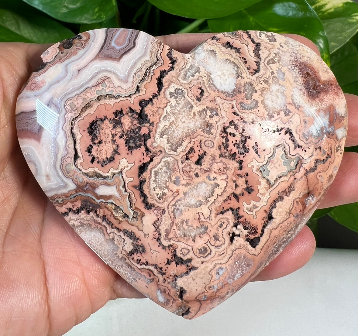 Crazy Lace Agate Hearts