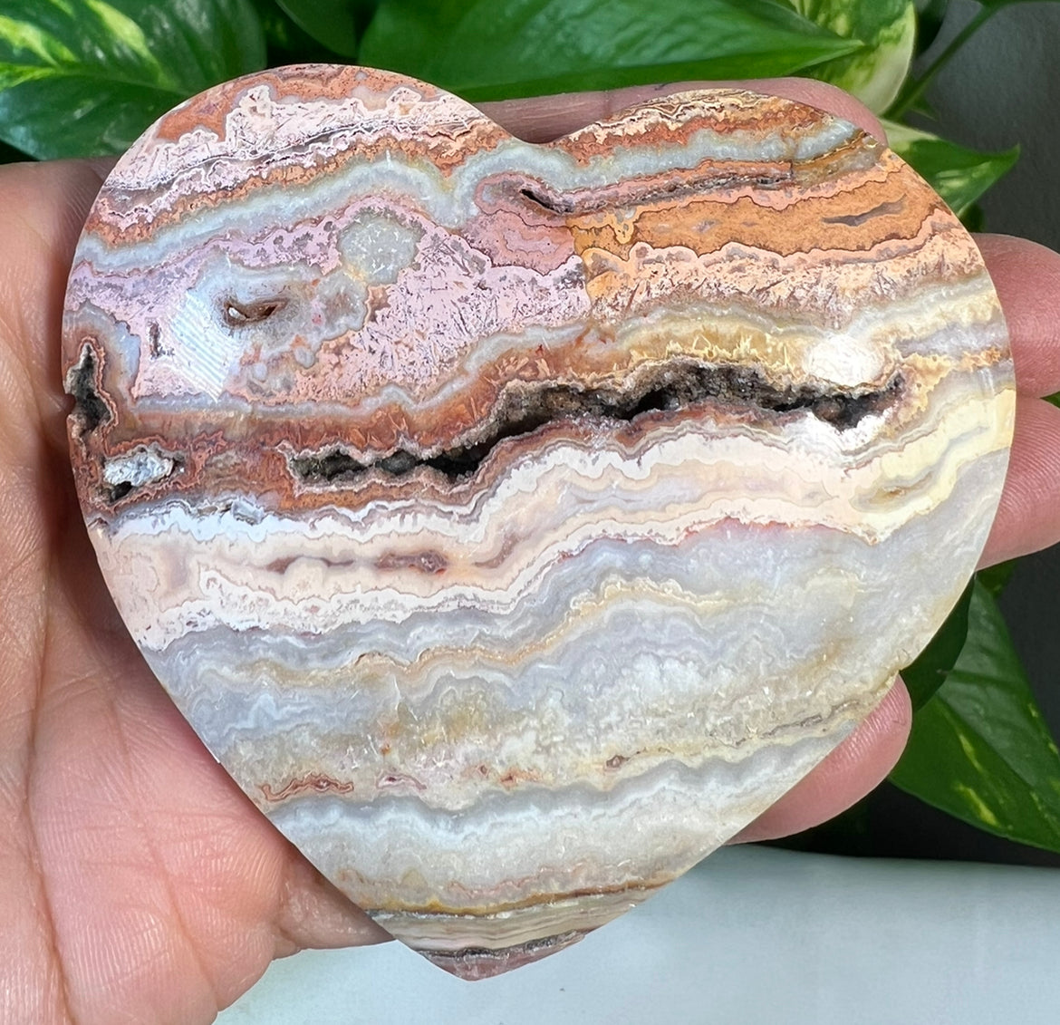 Crazy Lace Agate Hearts