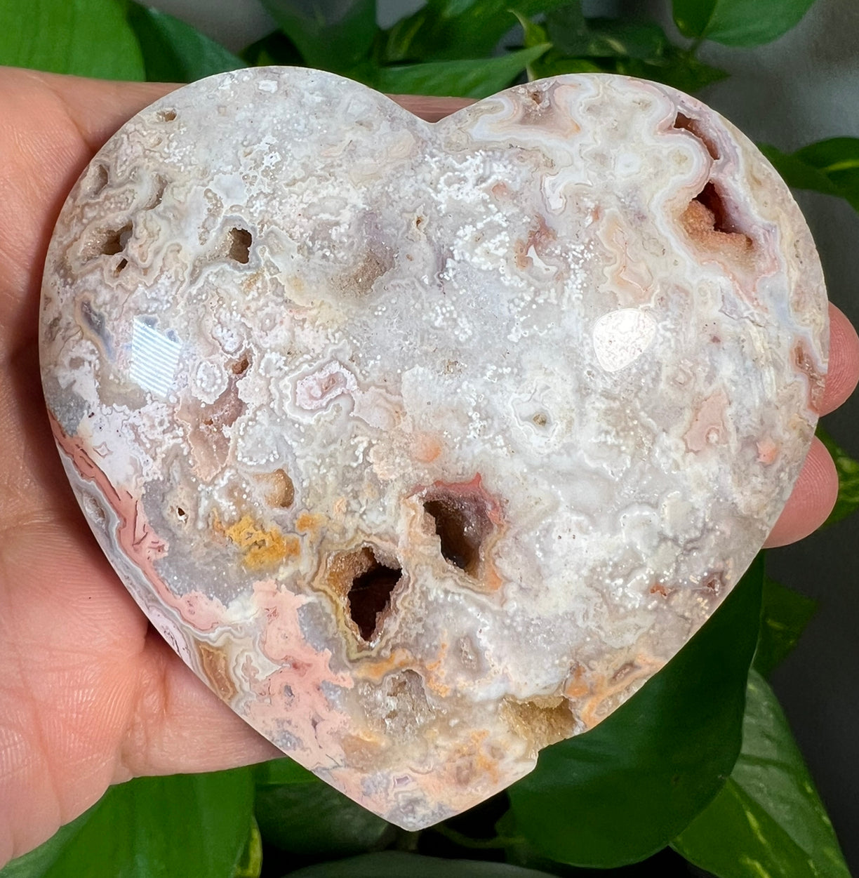 Crazy Lace Agate Hearts