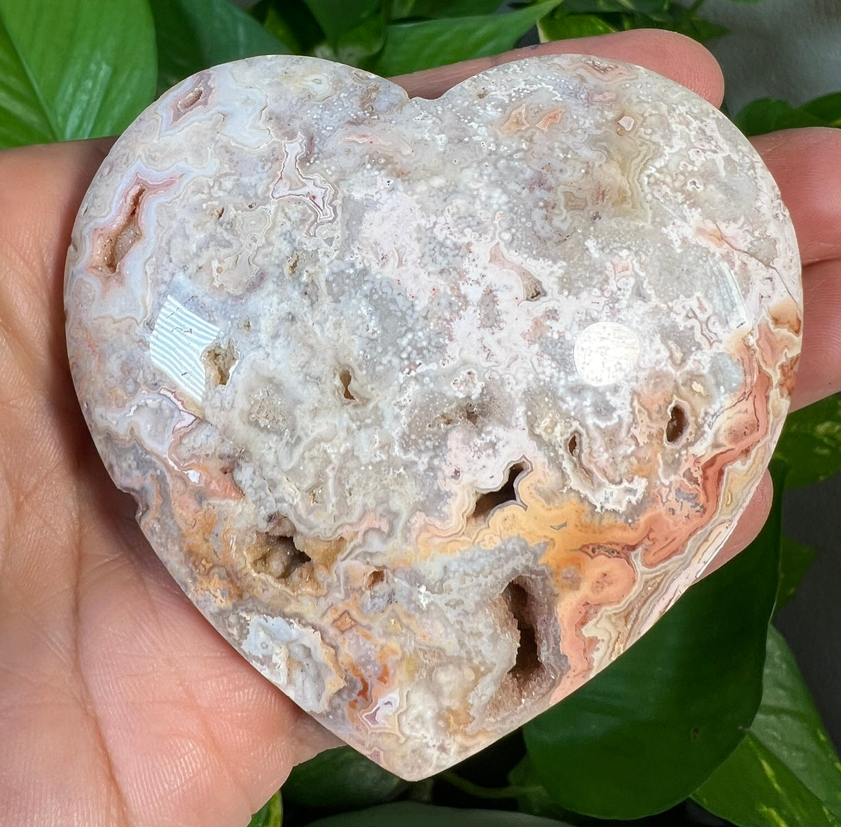 Crazy Lace Agate Hearts