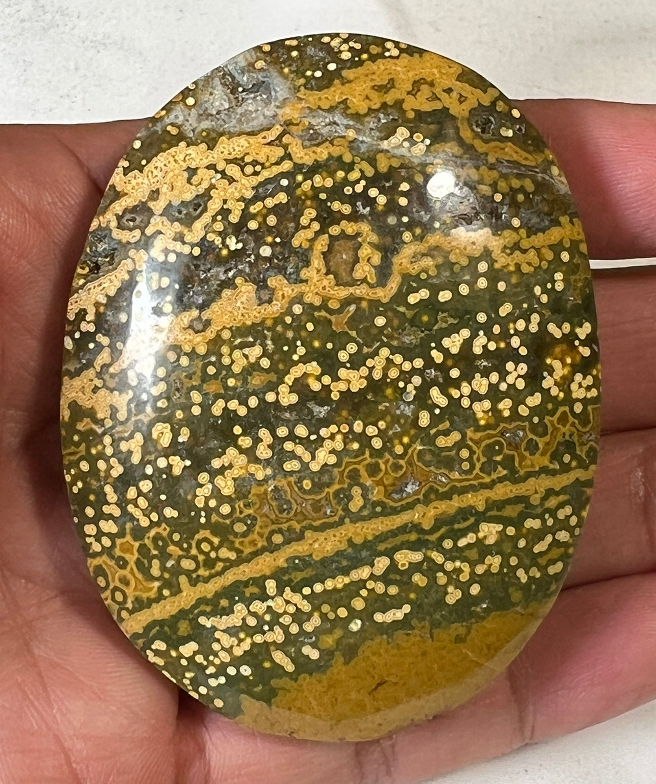 Green Ocean Jasper Palm Stones