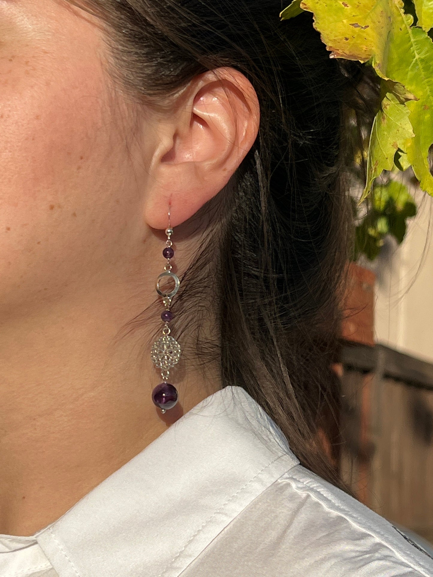 Gemstone Dangle Earrings