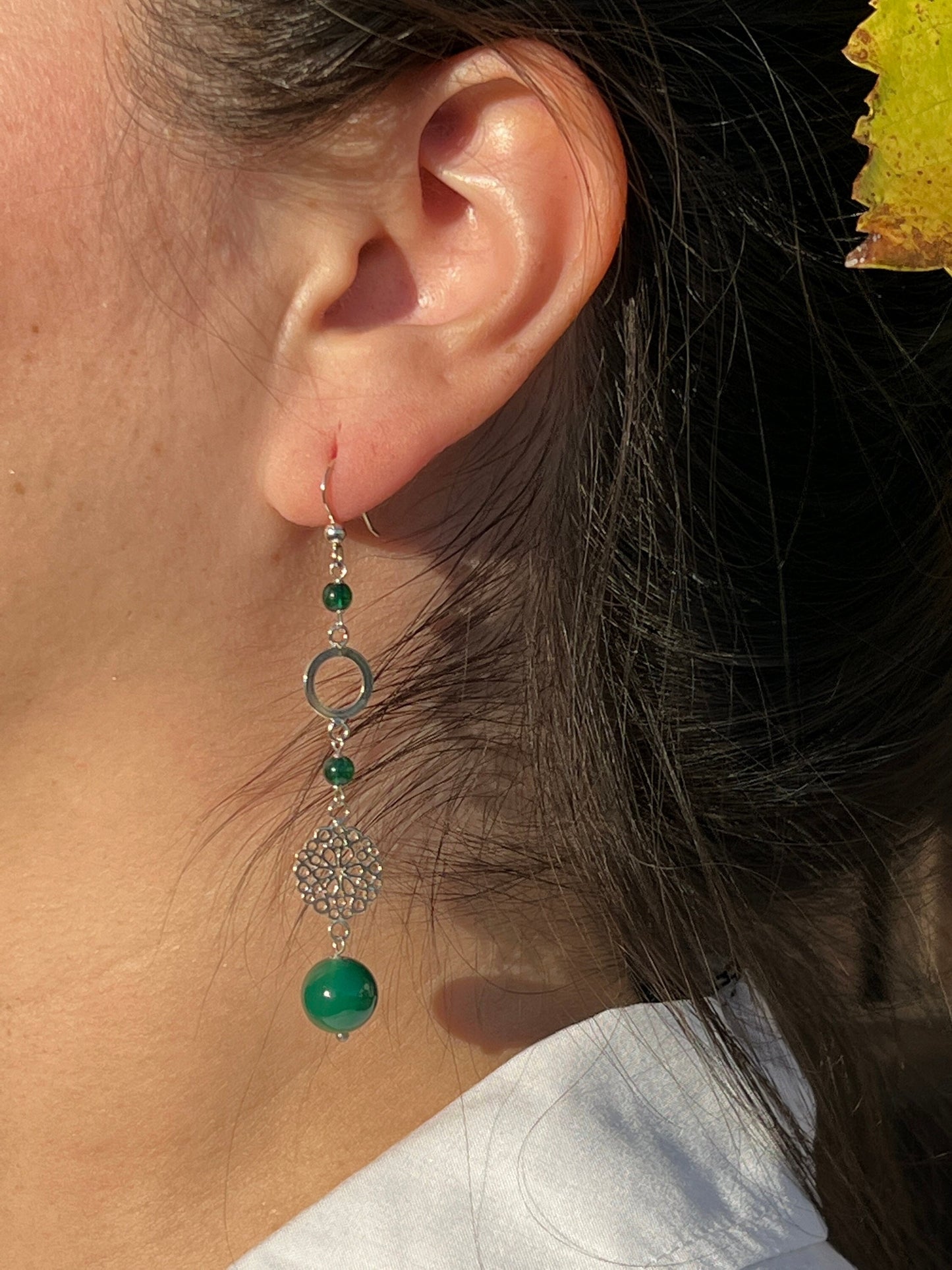 Gemstone Dangle Earrings